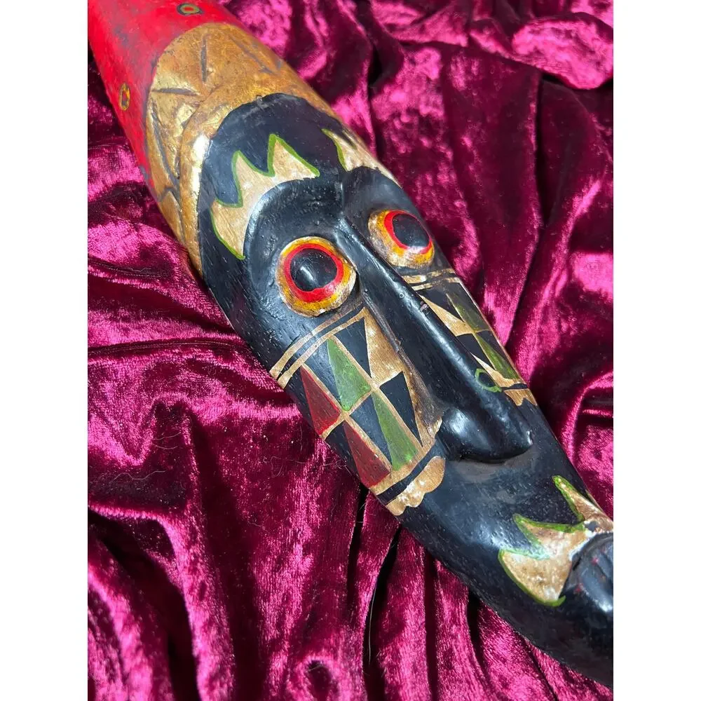 Vintage Home Decor - Decorative Wall Hanging Mask - African - 13” - Picture 3 of 12